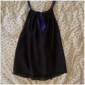 Marc Jacobs Fairy Blouse 100% Silk Sleeveless w/ Ribbon Tie